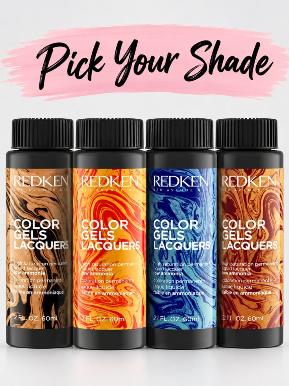 Redken Color Gels Lacquers Permanent Liquid Hair Color 2 oz – Pick Your Shade